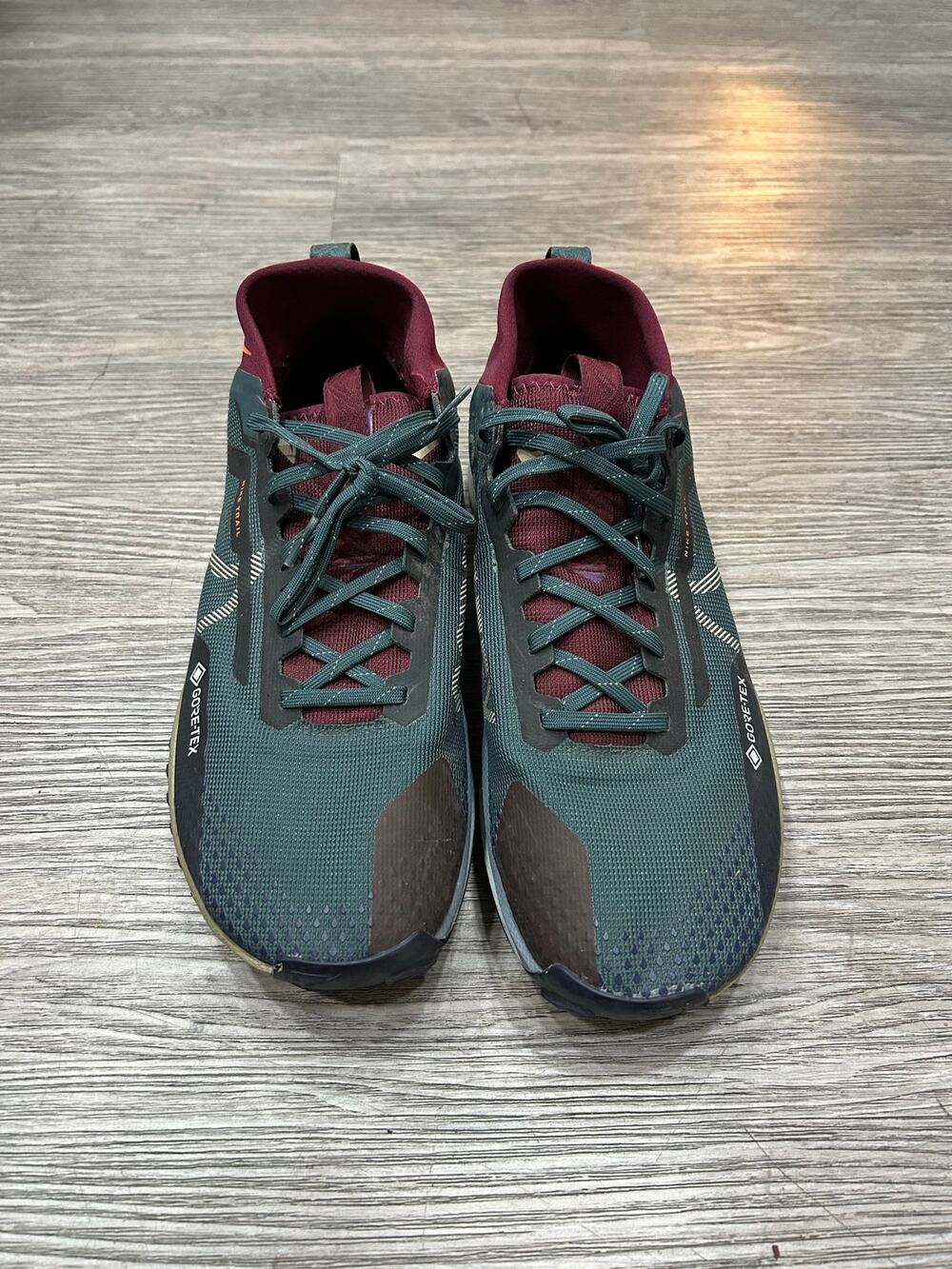 Nike React Pegasus Trail 4 Gore-Tex Deep Jungle Night Maroon Mens 10.5 DJ7926